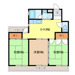 第二サンハイツ戸崎の物件間取画像